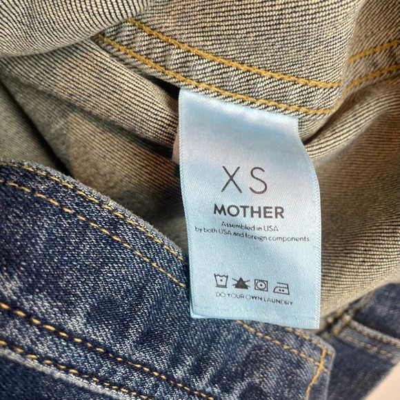 MOTHER Belted Veteran Denim Jacket in Wicked Wildflower wash XS - Picture 12 of 13